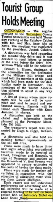 Superior Shores Resort (Johnsons Motel & Resort) - Oct 1959 Article (newer photo)